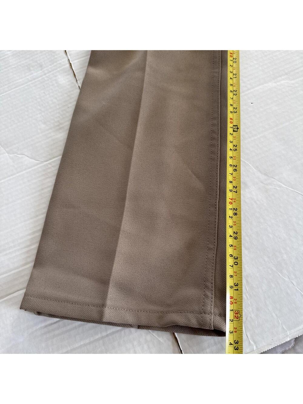 NWT Men's Wrangler® Wrancher Tan 82TN Polyester Dress Pants 30x34 Regular Fit. - Picture 8 of 9